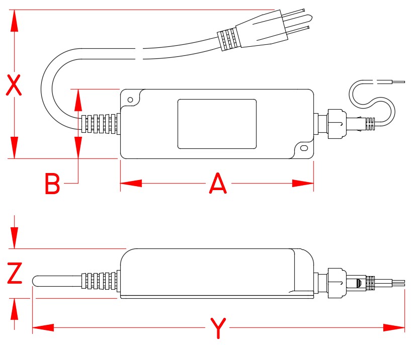 Micro Star™ Transformers, LED lights, S0832-0005, Line Drawing